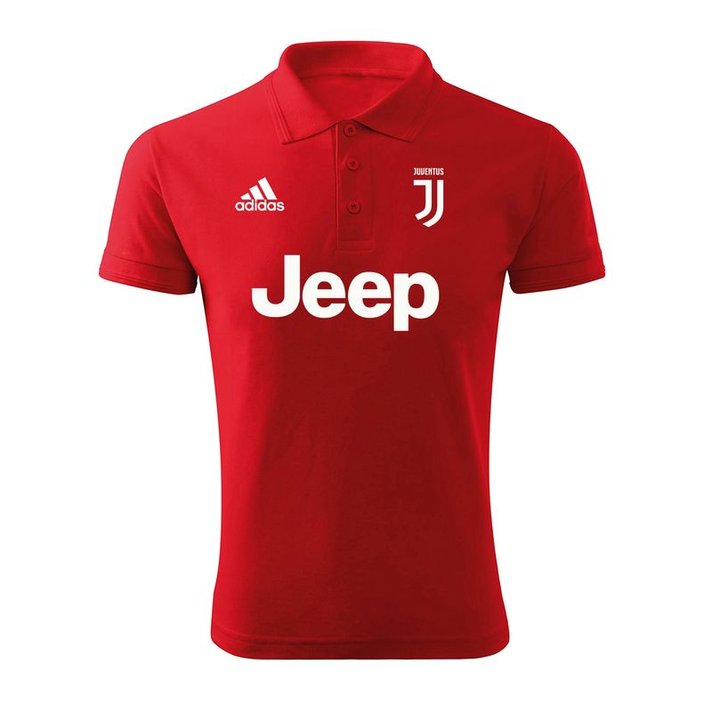 پولوشرت ورزشی مردانه مدل یوونتوس 4098 رنگ قرمز